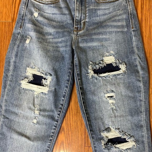 Judy Blue Womens 0‎ Relaxed Fit Distressed Jeans - Picture 2 of 12